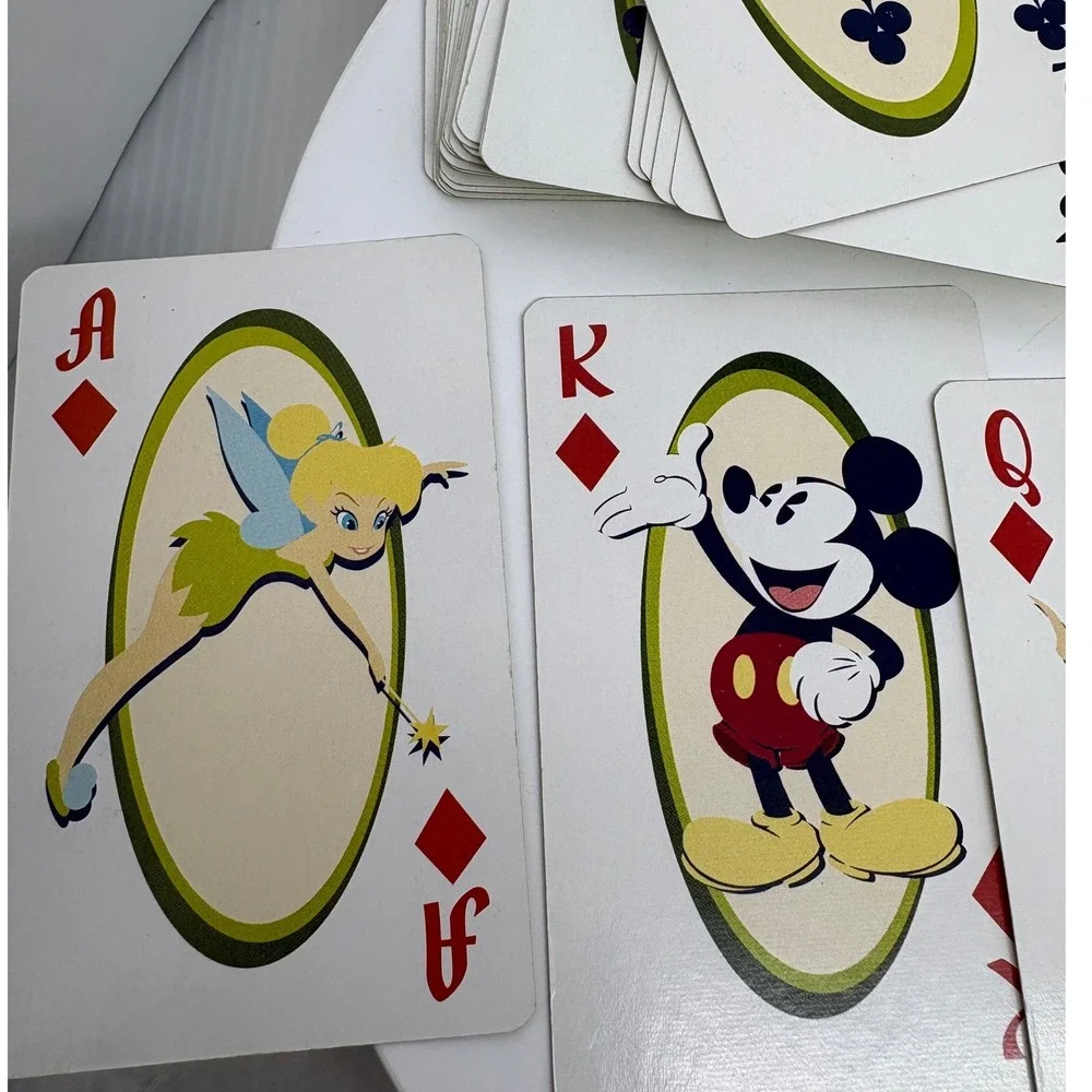 Disneyland Established 1955 Playing Cards Mickey Tinker Bell Alice Deck Florida